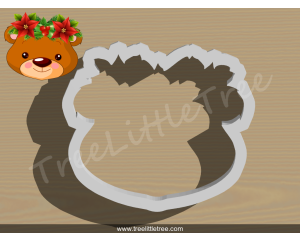 Beary Christmas Style 1 Cookie Cutter. 