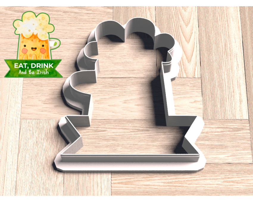 Beer Plaque Cookie Cutter. St Patrick's Day Cookie Cutter. Father's Day Cookie Cutter