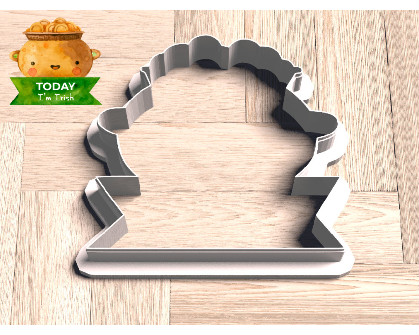 Gold Coin Pot Plaque Cookie Cutter. St Patrick's Day Cookie Cutter. Halloween Cookie Cutter