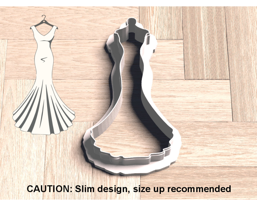 Wedding Dress On Hanger Style 1 Cookie Cutter. Wedding Cookie Cutter