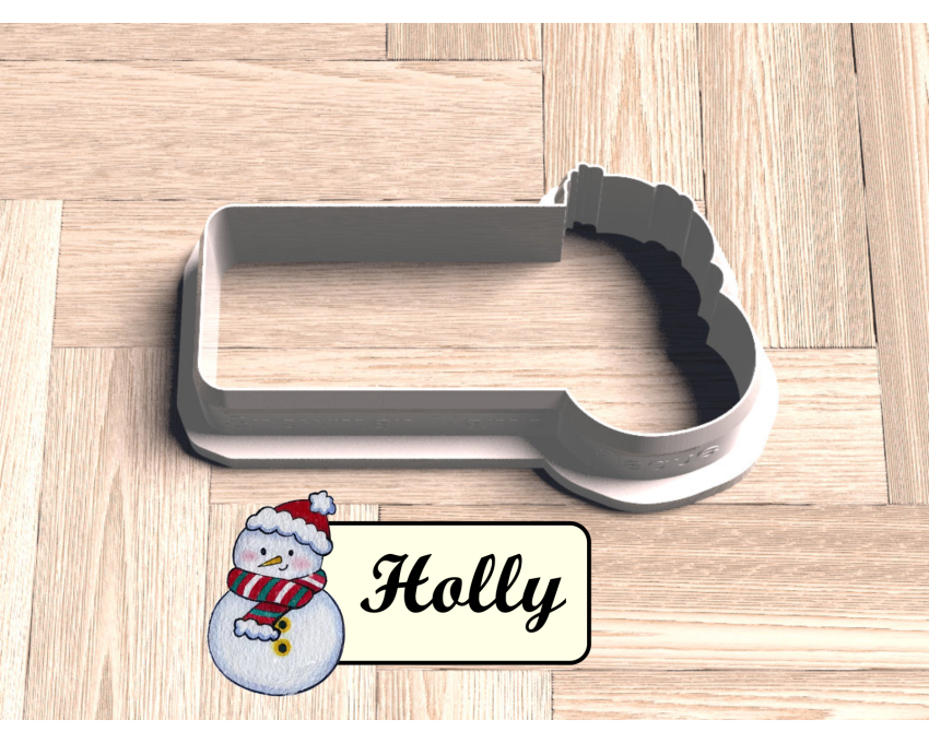 2024 Christmas Theme Name Plaque Cookie Cutters. Personalized Name Plaque Cookie Cutters. 