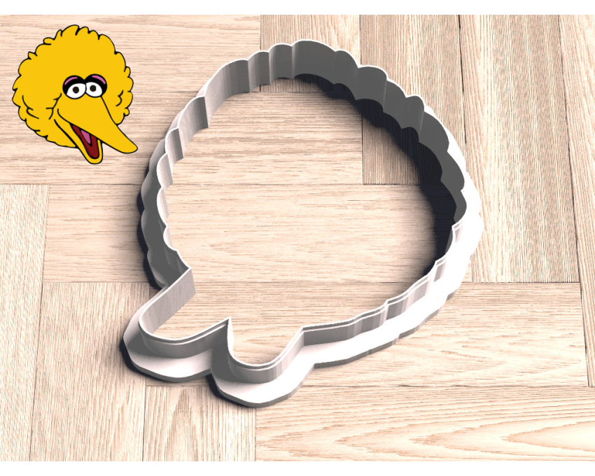 BIg Bird Cookie Cutter. BIg Bird Head Cookie Cutter. Sesame Street Cookie Cutter