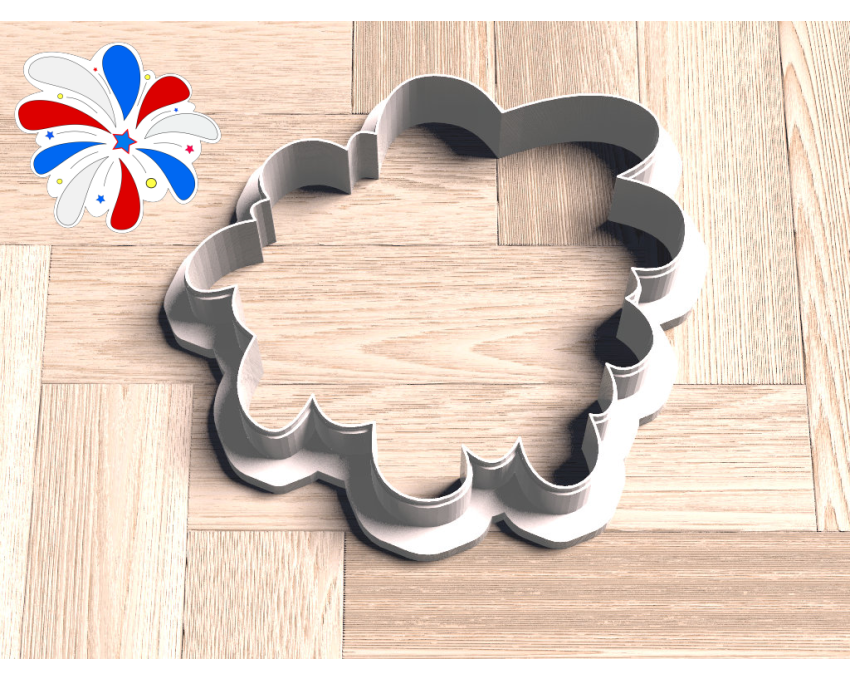 Fireworks Cookie Cutter. Fourth of July Cookie Cutter. Independence Day Cookie Cutter. 3D Printed. Baking Gifts. Custom Cookies