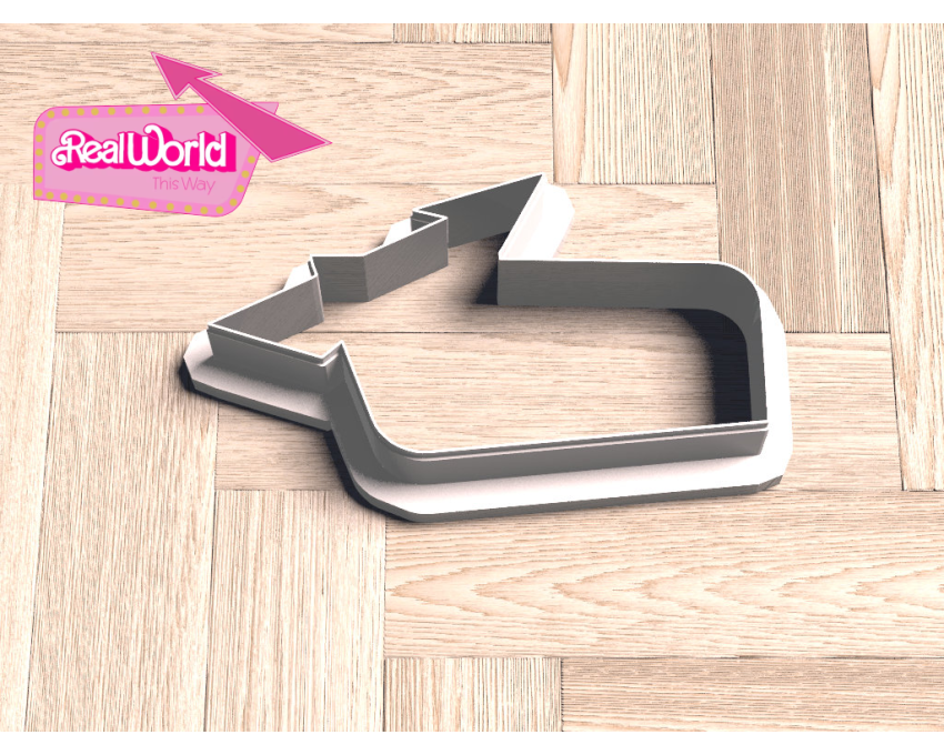 Real World This Way Sign Cookie Cutter. Barbie Cookie Cutter. Barbie Movie Cookie Cutter