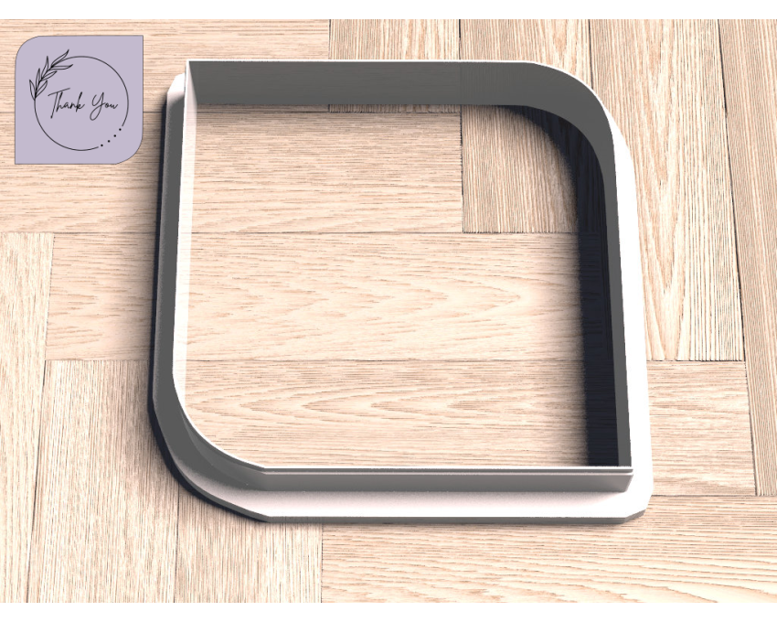 Rounded Square Cookie Cutter. Shapes Cookie Cutter. Boho Style Cookie Cutter