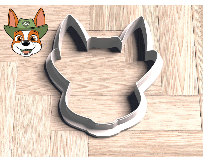 Tracker Cookie Cutter. Cartoon Cookie Cutter. PAW Patrol Cookie Cutter