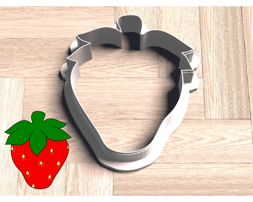 Cute Strawberry Cookie Cutter. Fruit Cookie Cutter. Berry Sweet One Birthday Cookie Cutter 