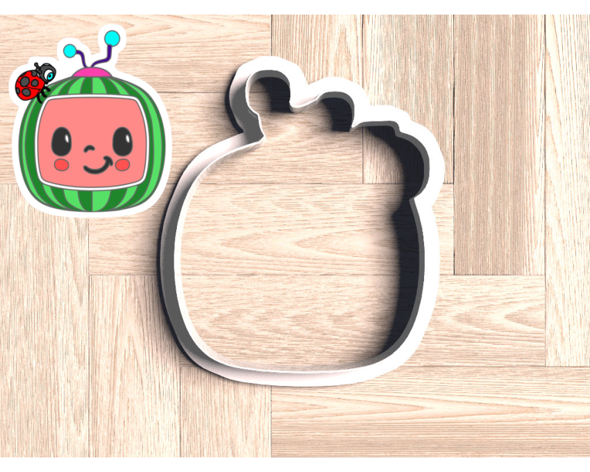 Cocomelon Logo 2 Cookie Cutter. Cartoon Cookie Cutter. Cocomelon Street Cookie Cutter