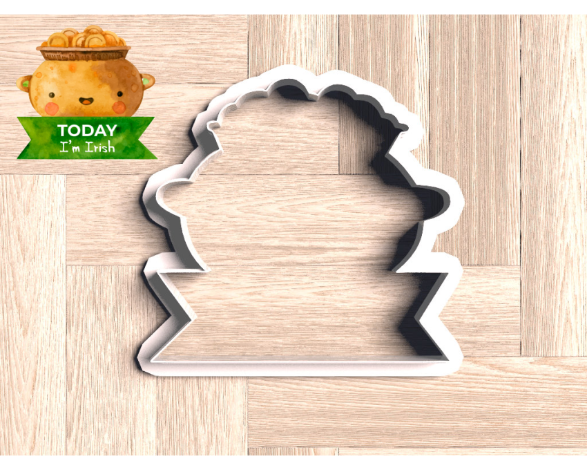 Gold Coin Pot Plaque Cookie Cutter. St Patrick's Day Cookie Cutter. Halloween Cookie Cutter