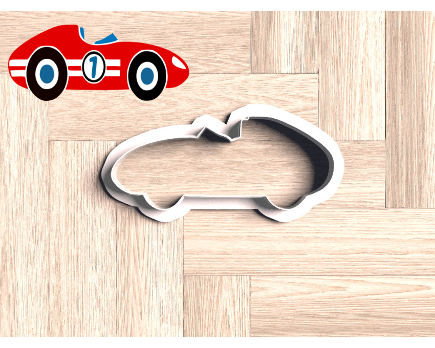 Retro Race Car Cookie Cutter. Car Cookie Cutter. Birthday Cookie Cutter