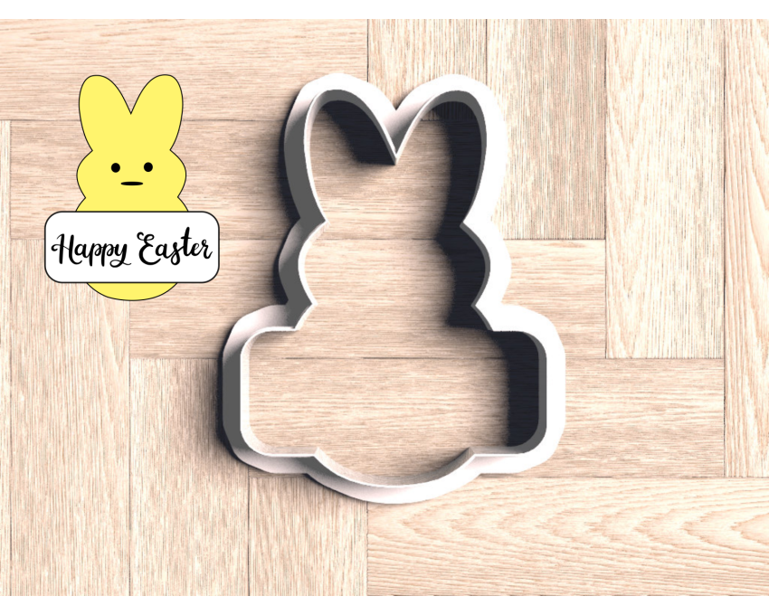 Bunny Beep Plaque Cookie Cutter. Easter Cookie Cutter. 