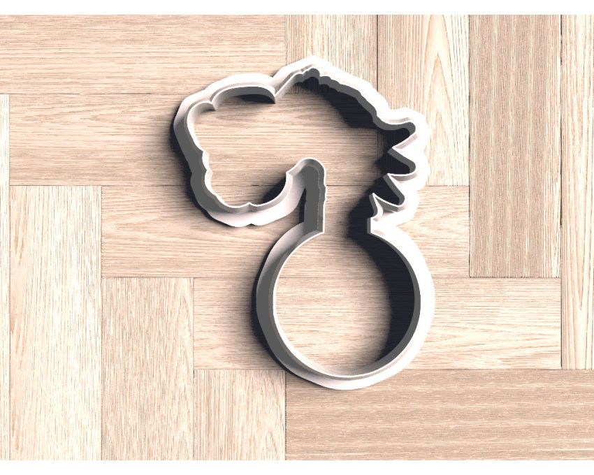 Christmas Grinch Hand Holding Ornament Cookie Cutter. Dr. Seuss Style Christmas Cookie Cutter