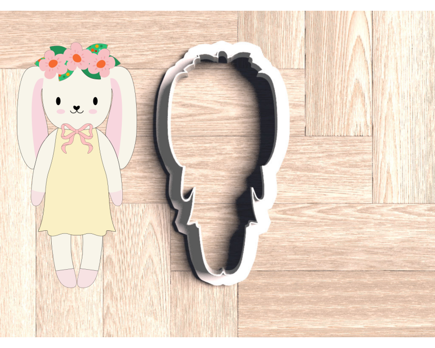Bunny Doll Cookie Cutter. Easter Cookie Cutter. Animal Cookie Cutter
