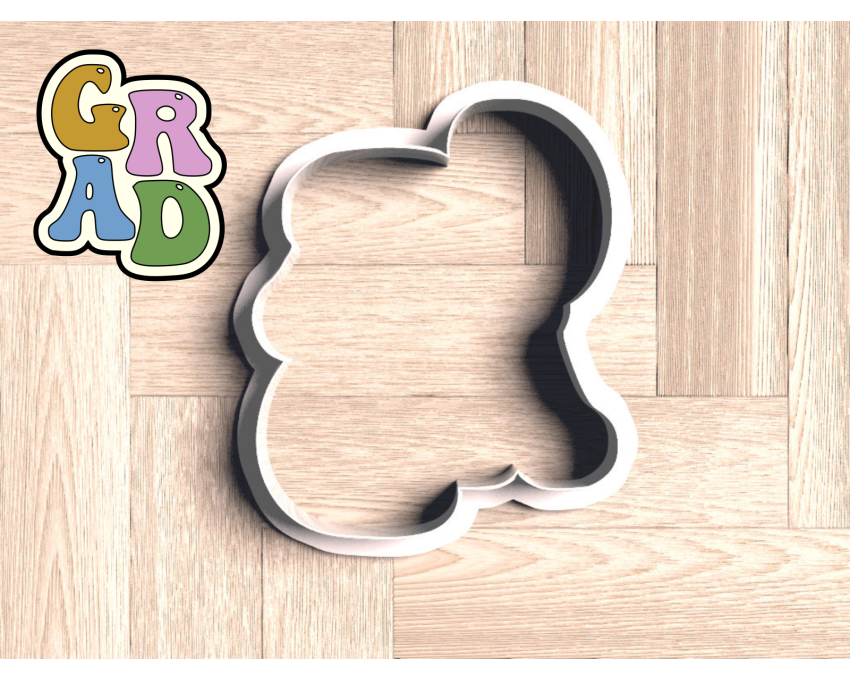  Funky Retro GRAD Cookie Cutter. School/Grad Cookie Cutter