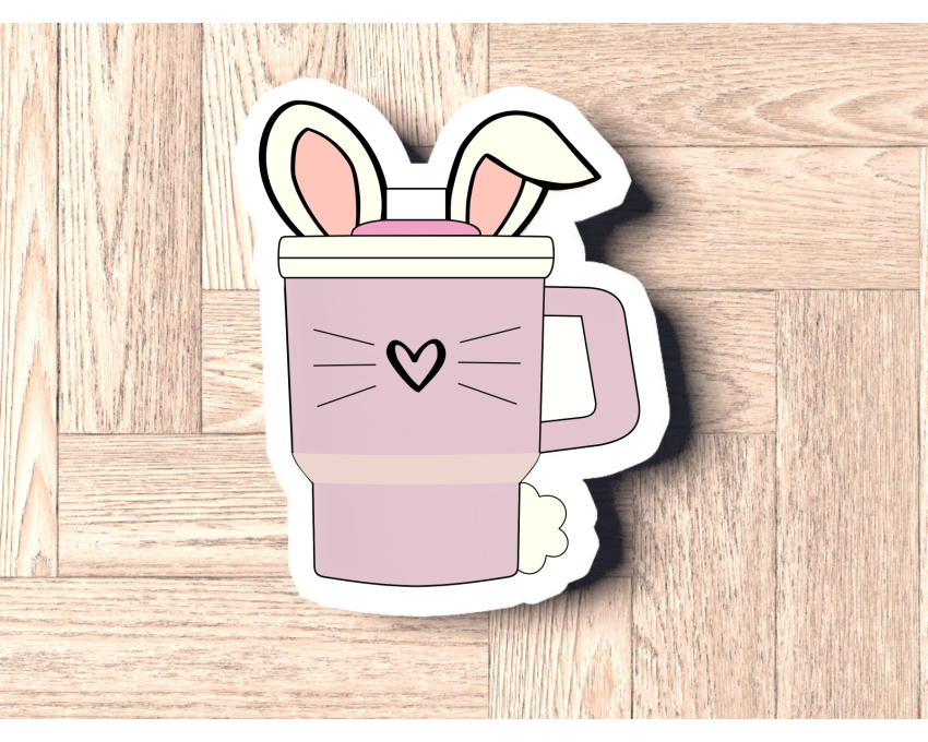 Kawaii Bunny Tumbler Cookie Cutter. Tumbler Cookie Cutter. Easter Cookie Cutter. 