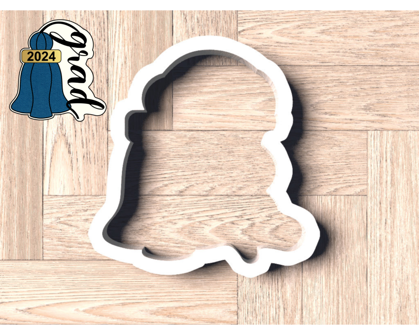 Grad Tassel Plaque Cookie Cutter. School/Grad Cookie Cutter