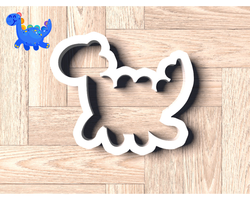 Happy Dinosaur Cookie Cutter. Dinosaur Cookie Cutter.  Animal Cookie Cutter