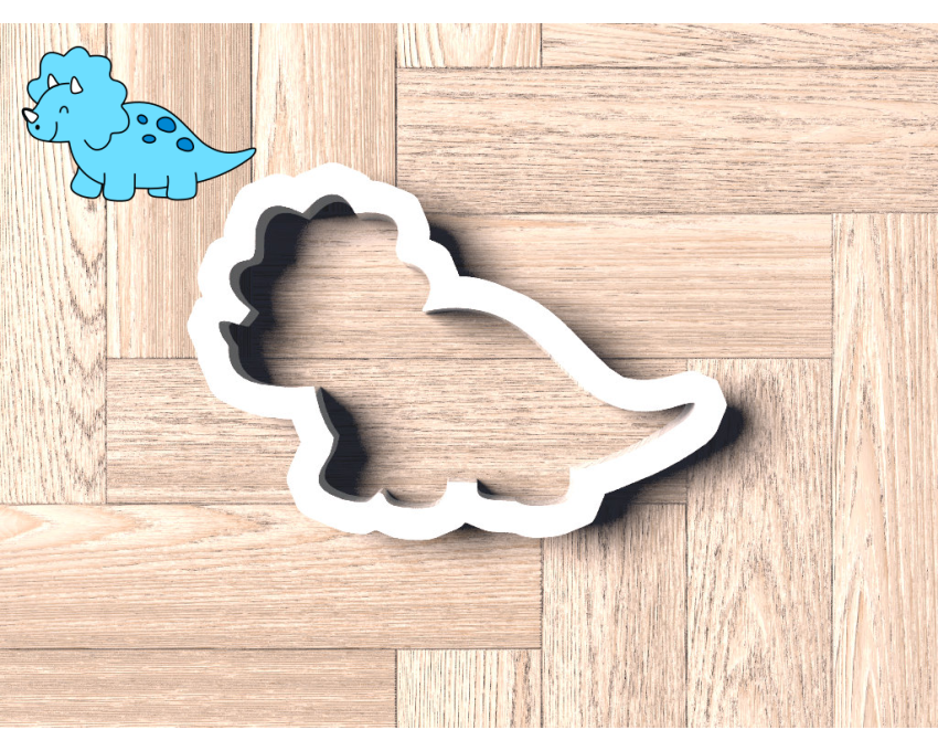 Dinosaur Triceratops Cutter. Dinosaur Cookie Cutter.  Animal Cookie Cutter