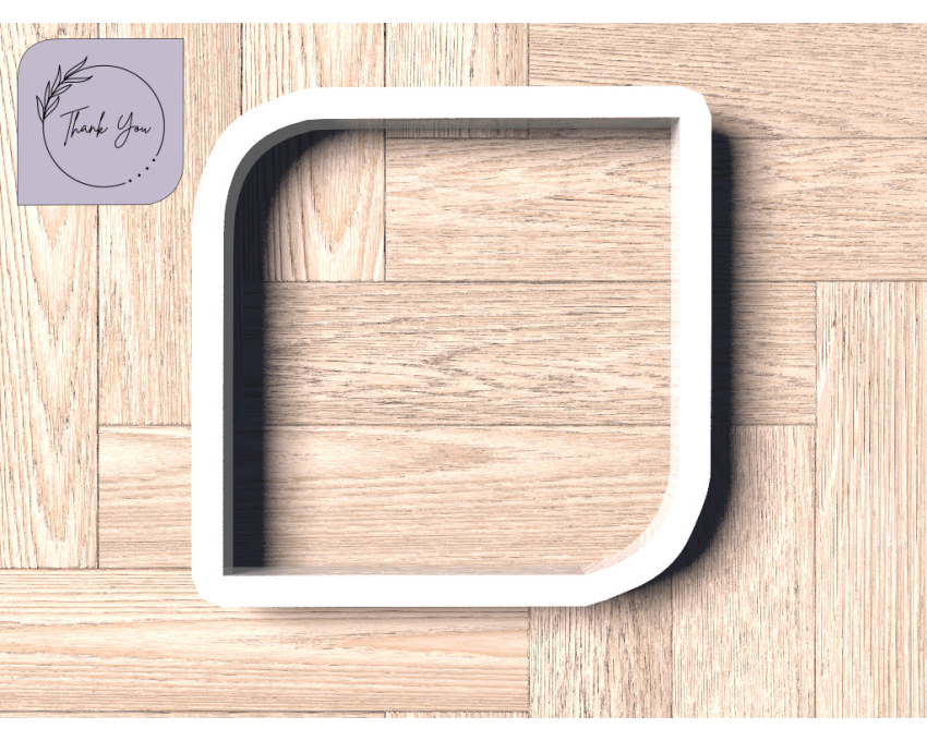 Rounded Square Cookie Cutter. Shapes Cookie Cutter. Boho Style Cookie Cutter