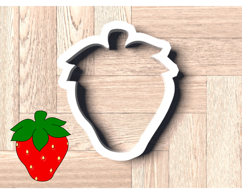 Cute Strawberry Cookie Cutter. Fruit Cookie Cutter. Berry Sweet One Birthday Cookie Cutter 