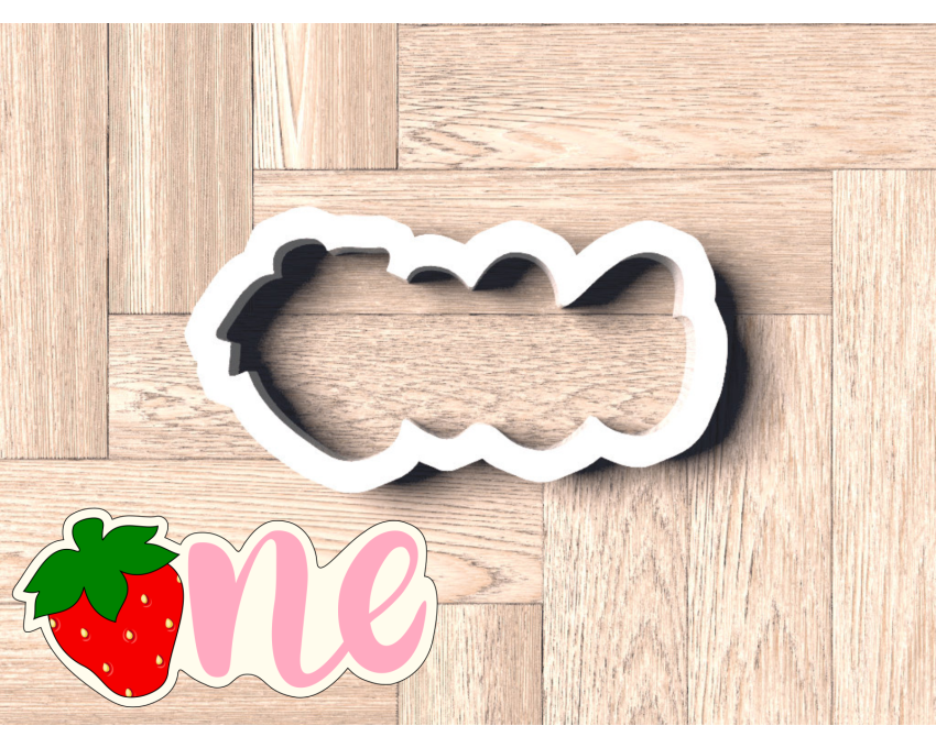 Strawberry Number One Cookie Cutter. Fruit Cookie Cutter. Berry Sweet One Birthday Cookie Cutter 