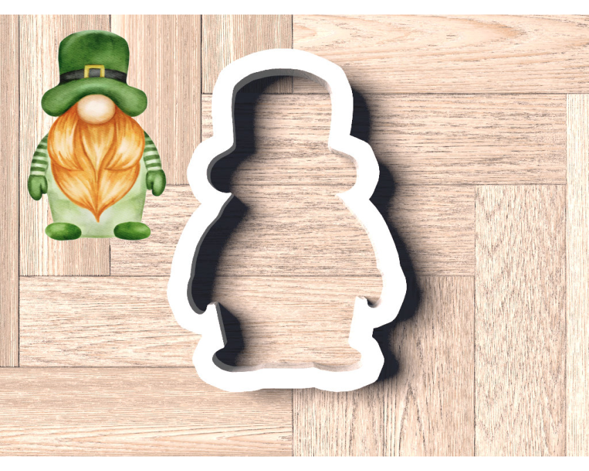 St Patrick Gnome1 Cookie Cutter. St Patrick's Day Cookie Cutter. Gnome Cookie Cutter