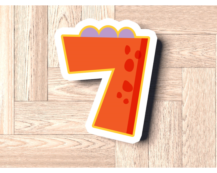 Dinosaur Number 7 Cookie Cutter. Dinosaur Cookie Cutter. Birthday Cookie Cutter
