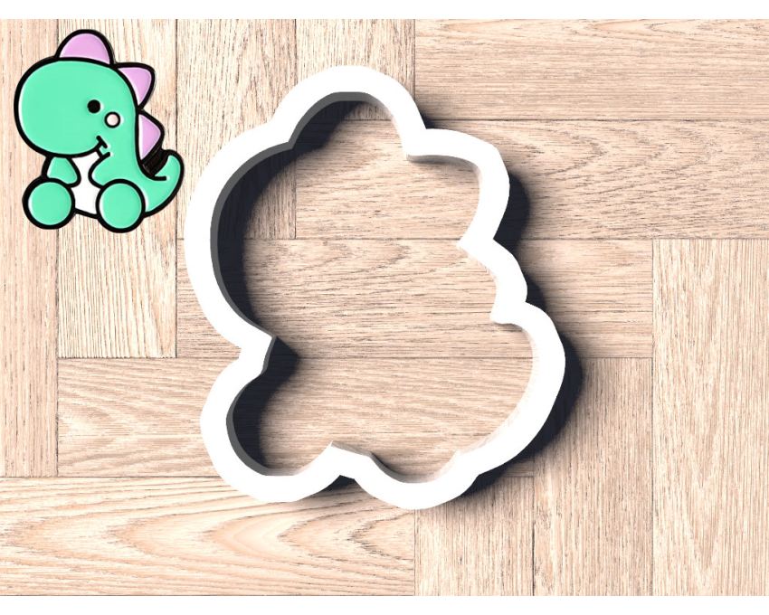 Baby Dinosaur 1 Cookie Cutter. Dinosaur Cookie Cutter.  Animal Cookie Cutter
