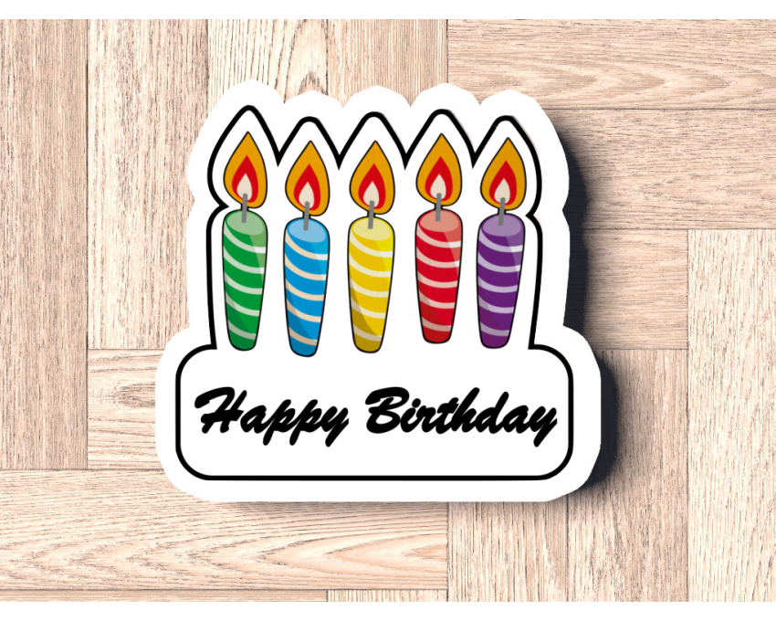 Birthday Candle Plaque Cookie Cutter. Birthday Cookie Cutter