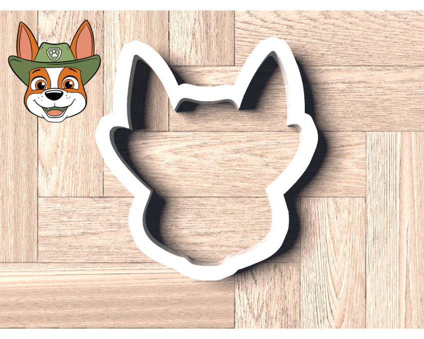Tracker Cookie Cutter. Cartoon Cookie Cutter. PAW Patrol Cookie Cutter