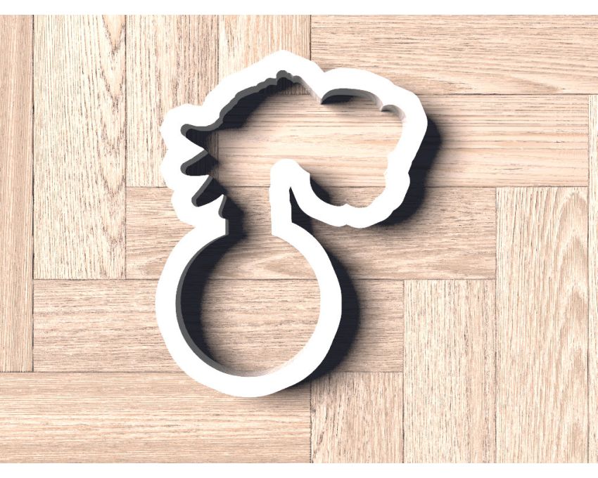 Christmas Grinch Hand Holding Ornament Cookie Cutter. Dr. Seuss Style Christmas Cookie Cutter