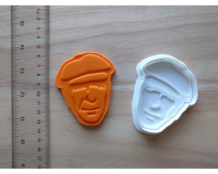 Leonard Cohen Cookie Cutter and Stamp Set. Celebrity Cookie Cutter