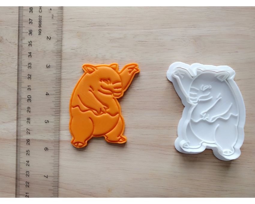 Drowzee Cookie Cutter and Stamp Set. Pokemon Cookie Cutter