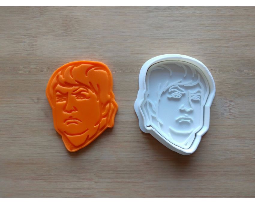 Donald Trump Cookie Cutter and Stamp Set. Celebrity Cookie Cutter