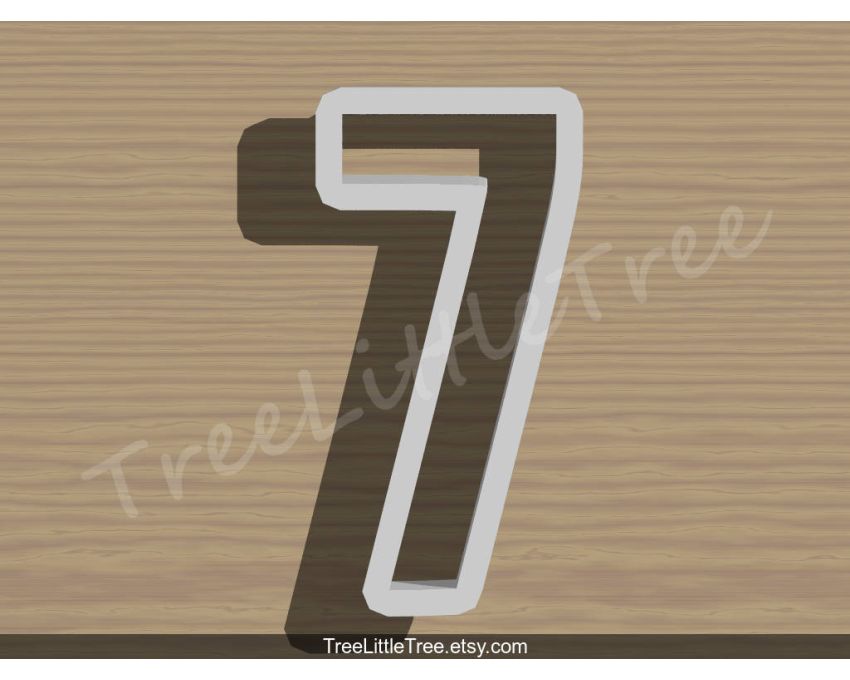 Number Seven Cookie Cutter. Number Cookie Cutter