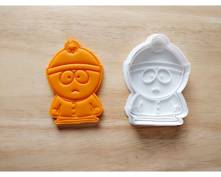South Park Stan Marsh Cookie Cutter and Stamp Set. Cartoon Cookie Cutter