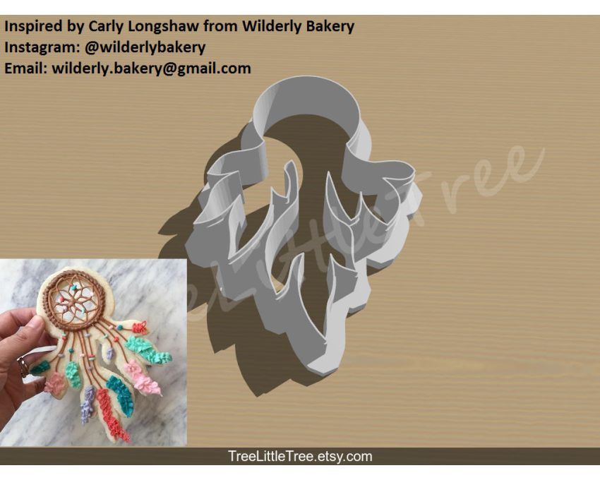 Wilderly Bakery Dream catcher Cookie Cutter. Dream catcher Cookie Cutter