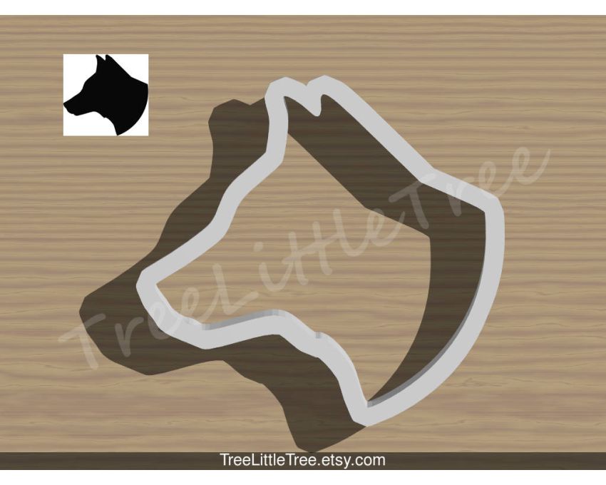German Shepherd Dog Cookie Cutter. Pet Cookie Cutter