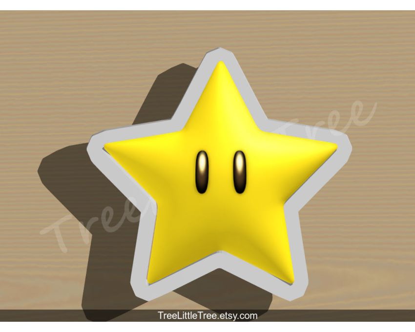 Star Cookie Cutter. Super Mario Cookie Cutter