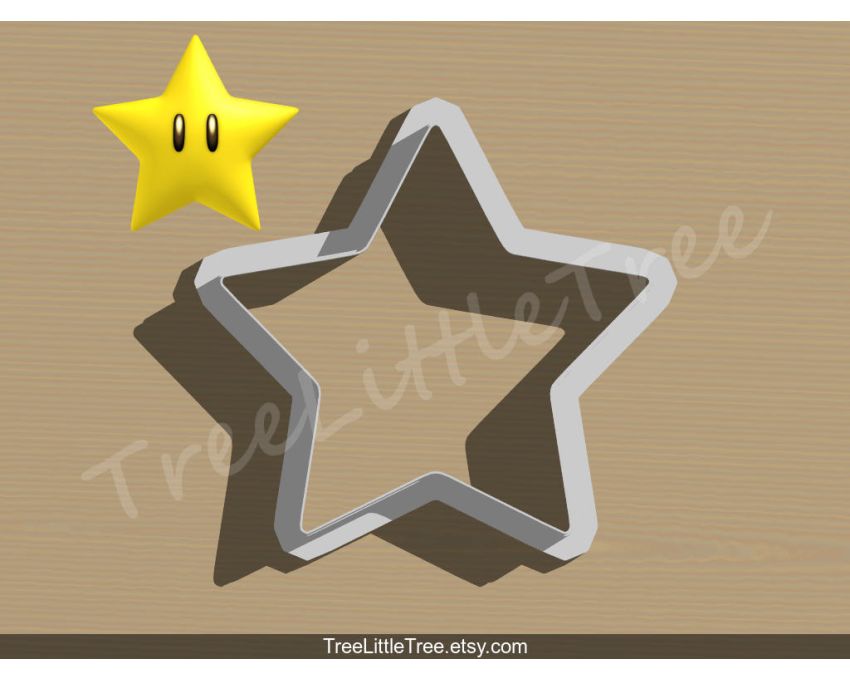 Star Cookie Cutter. Super Mario Cookie Cutter