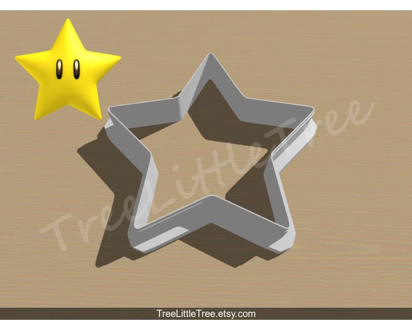Star Cookie Cutter. Super Mario Cookie Cutter
