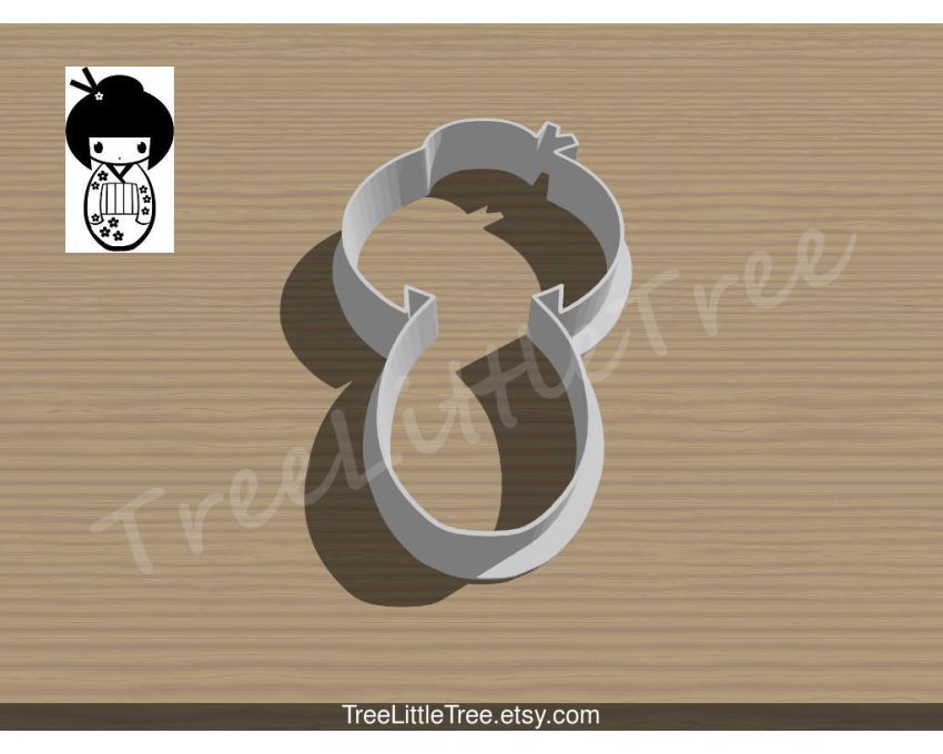 Japanese Girl Doll Cookie Cutter. Japan Cookie Cutter