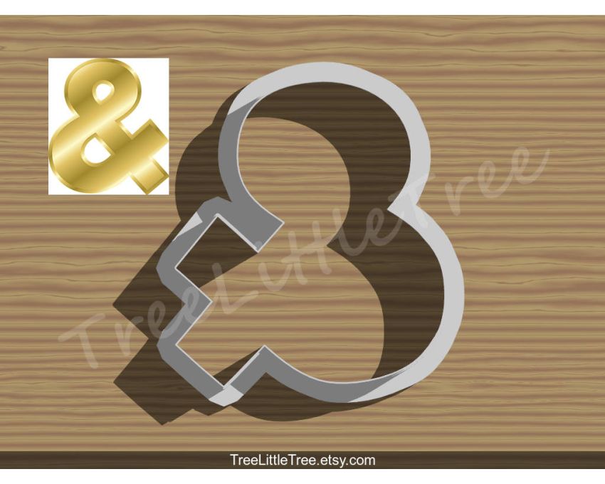 Ampersand Cookie Cutter. Unique Cookie Cutter