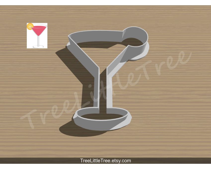 Martini Cookie Cutter. Unique Cookie Cutter