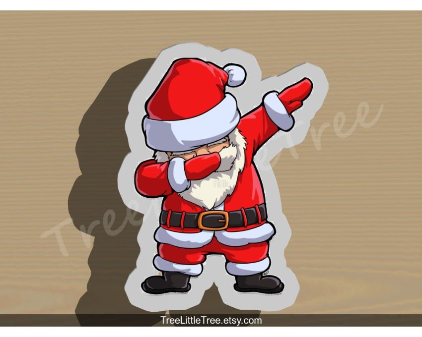 Dabbing Santa Claus Cookie Cutter. Christmas Cookie Cutter