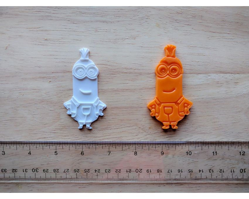 Minions Kevin Cookie Cutter and Stamp Set. Cartoon Cookie Cutter