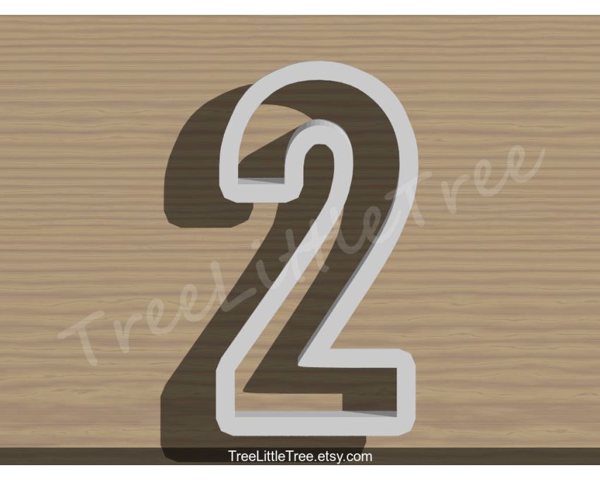 Number Two Cookie Cutter. Number Cookie Cutter