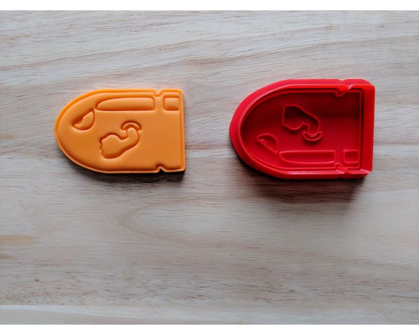 Rocket Bomb Cookie Cutter and Stamp Set. Super Mario Cookie Cutter