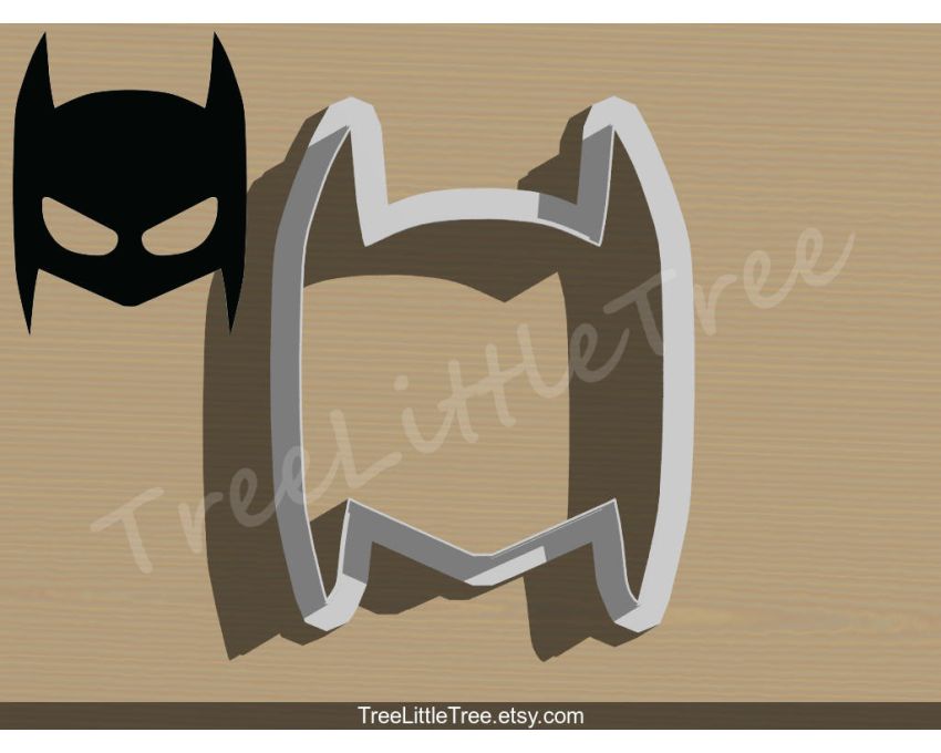 Batman Mask Logo Cookie Cutter. Super Hero Cookie Cutter
