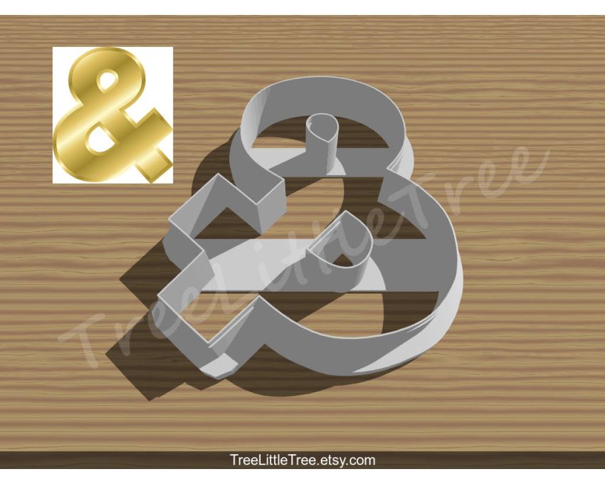 Ampersand Style2 Cookie Cutter.Unique Cookie Cutter